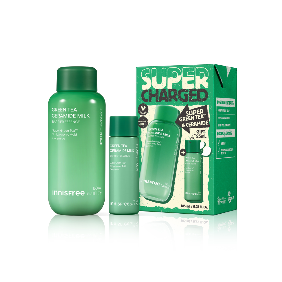 綠茶神經醯胺保濕牛奶水160ml 套裝(價值$185)